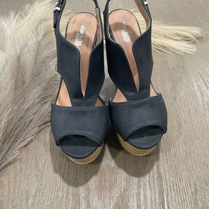 Charlotte Russe Black Platform Sandals